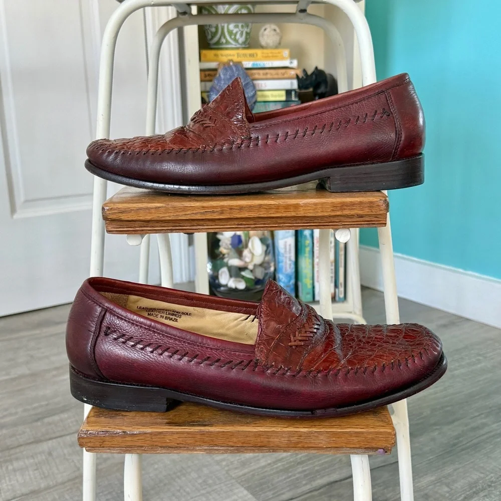 Florsheim Imperial Genuine Caiman Alligator Leather Loafer (size 10)
